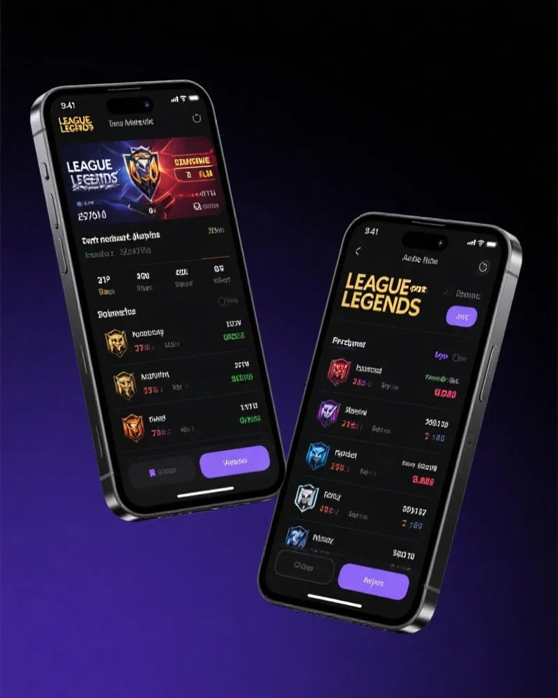 英雄联盟官方数据 App 界面展示